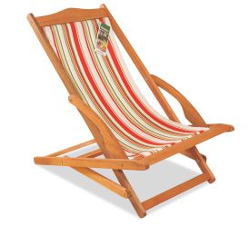 Reposera Modelo Siena de Madera - Lona Estampada